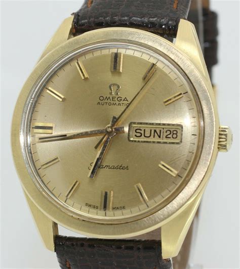 omega seamaster day date automatic vintage|omega seamaster 18k gold vintage.